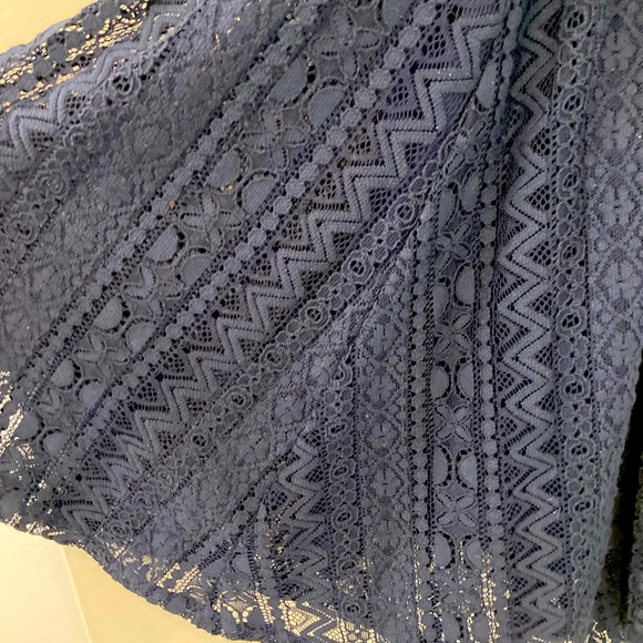 Aqua Cotton Lace Dress with Slip - Picture 7 of 8